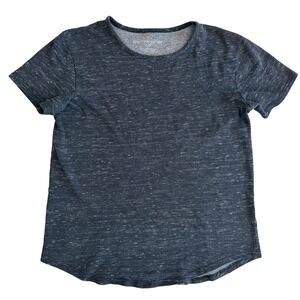 Sunday Work Clothes Space Dye T-Shirt Charcoal Gray Curved Hem  Gorpcore Large